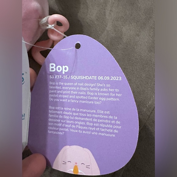 Kellytoy Bop the Carrot Bunny Squishmallow Clip-on Backpack Stuffed Plush Toy - Picture 12 of 13